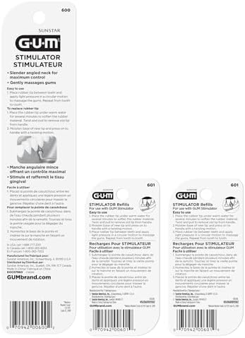 Clinical display of GUM Stimulator for daily dental hygiene