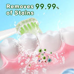 Toddler electric toothbrush with 2-minute smart timer in blue bear variant.