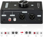 ATNEDCVH phono turntable preamp side angle illustrating the compact form factor dimensions