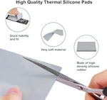 Premium 12.8 W/mk thermal pad showing thickness dimension of zero point five millimetres