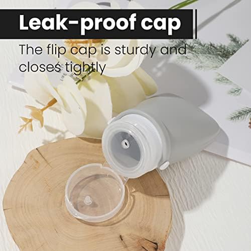 Food grade silicone travel bottles with wide mouth opening for easy refills