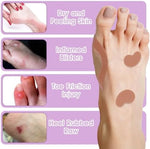 Different shapes of THSTOIC moleskin stickers for versatile application on feet and hands.