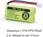 QBLPOWER replacement telephone battery showing the square EH plug connector