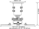 Close up of quick release mechanism on projector ceiling mount