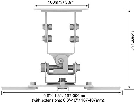 Close up of quick release mechanism on projector ceiling mount