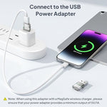 Elebase Type C female to A male converter pack connected to a car charger.