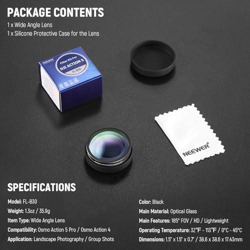 Neewer FOV boost lens in protective silicone storage case