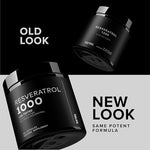 Top view of Toniiq Trans Resveratrol supplement bottle