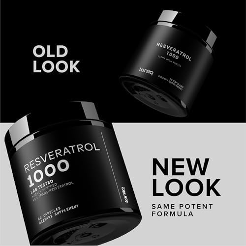 Top view of Toniiq Trans Resveratrol supplement bottle