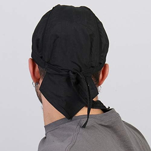Hot Leathers authentic motorcycle apparel head wrap showing the durable stitched seams and premium construction.