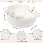 OIAHOMY empty storage basket with included yellow ribbon and glitter tulle wrapping