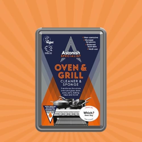 Close up view of the Astonish degreasing paste texture for deep cleaning kitchen grills