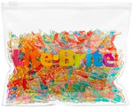 Lite Brite mini pegs organized neatly inside the clear resealable storage bag.