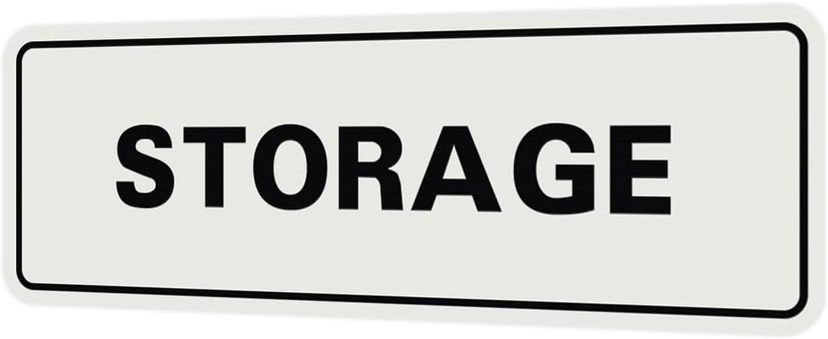 Standard STORAGE Door/Wall Sign - Dark Brown - Small (1 Pack) - Image 15