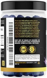 Back label of Earth Elixir 3 In 1 Methylene Blue Gummies