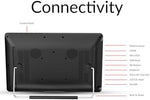 Supersonic portable rechargeable media player TV highlighting the rear AV jacks and speaker layout.