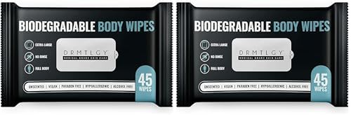 Extra large biodegradable shower wipes for full body wash during camping and travel