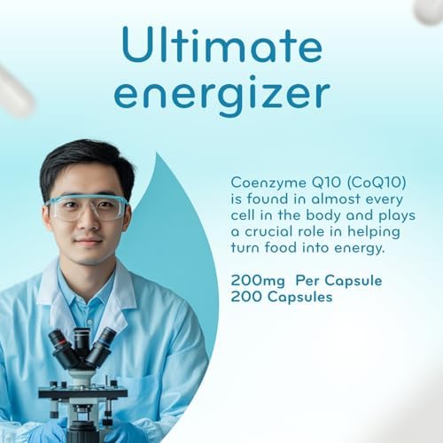 Authentic imported Clear Formulas CoQ10 capsule size demonstration next to packaging