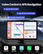 Moeckearla 1026CP smart display highlighting the integrated 4K front dash cam lens and the waterproof 1080P rear backup camera system