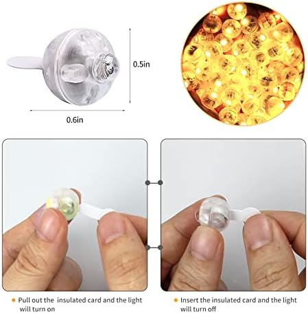 Close-up view of Aogist mini round LED lamp with pull tab activation