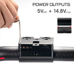 Side angle of the Tilta Ring Grip power module detailing the 1/4 inch-20 threaded holes.