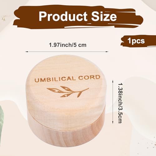 Round baby memory storage case with engraved leaf design
