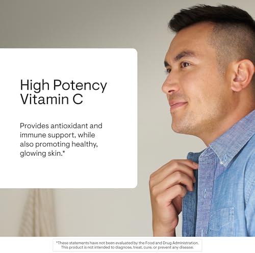 Thorne High Potency Vitamin C powder dissolving in a glass of water for digestive comfort