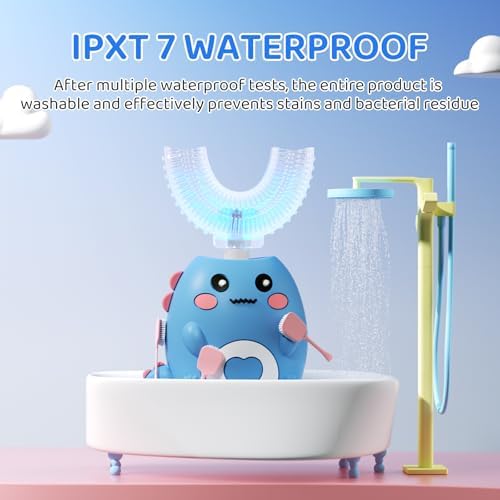 Lwalaneng electric toothbrush set for ages 2-12 featuring soft PBT bristle attachments