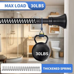 Diagram showing Ynl shower rod extending from 36 to 84 inches.