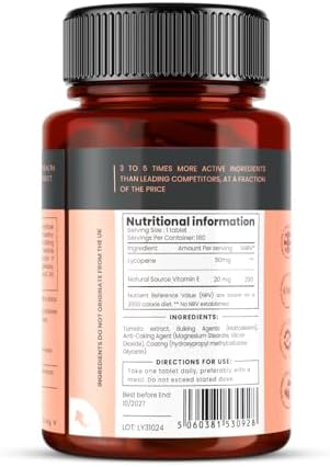 High potency tomato extract lycopene tablets for prostate and heart health