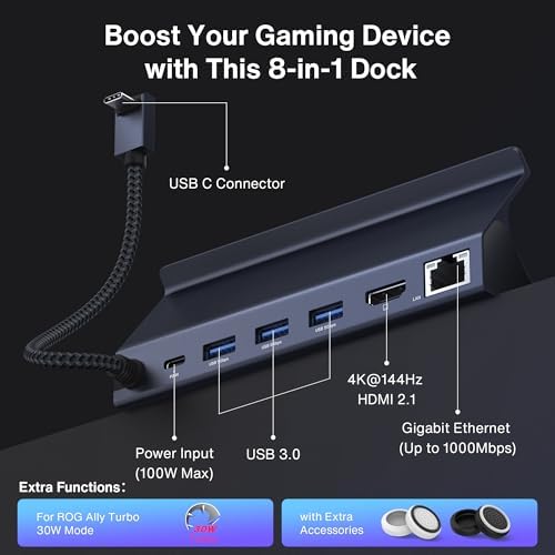 Valve Steam Deck OLED resting securely inside the IVANKY docking station