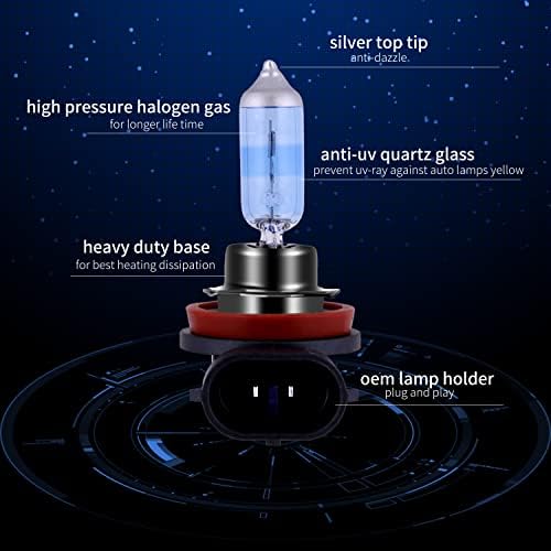 Newbrown H11 super white light bulb close up
