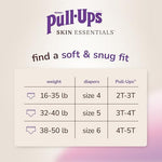 USA imported Pull-Ups training pants for girls highlighting the targeted absorbency zones and leak protection.