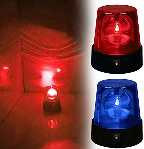 Denpetec LED Strobe Light, 360° Rotating DJ Flashing Stage Effect, Battery Powered, Red, 1pc - Image 6