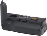 Fujifilm weather-sealed vertical power booster grip showing battery tray compartment