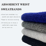 Close up of Imagerio absorbent wrist sweatbands set of eight