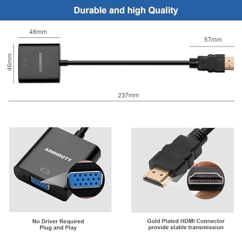 AIMHDUTY male to female display adapter packaging contents view