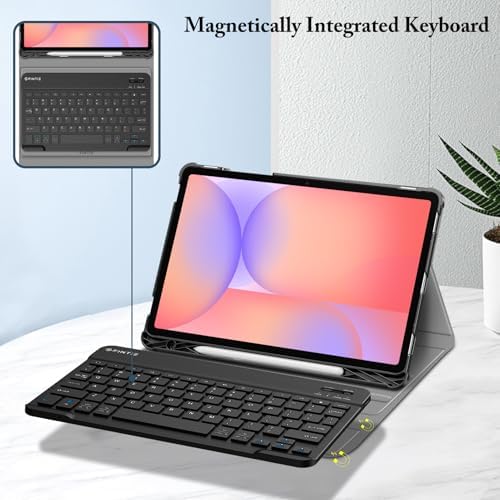 Fintie slim protective tablet case showing the 7mm ultra thin profile and lightweight polycarbonate impact shell.