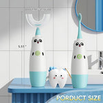 Meqtpomy electric toothbrush IPX7 waterproof testing showing safe water contact.