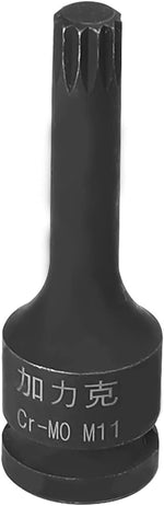 Utoolmart M11 impact triple square spline bit socket front view