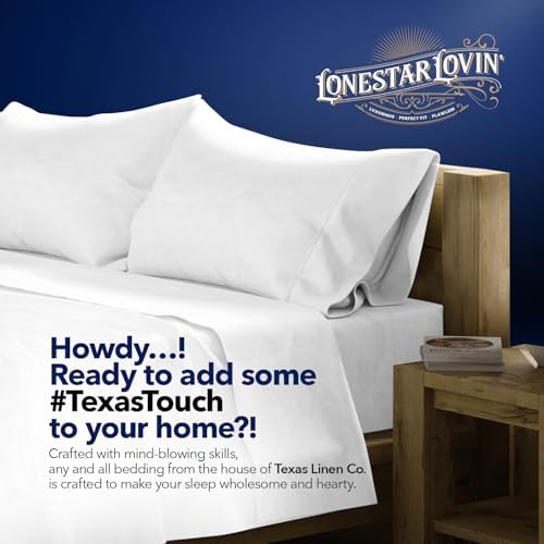 Folded Texas Linen Co. luxury cotton bed sheet packaging