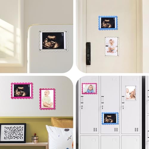 Mlatnod imported magnetic ultrasound keepsake frame for expecting parents gifts close up view.
