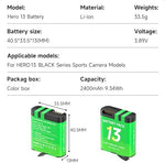 Dual pack presentation of the high endurance alternative battery showing the precise fitment structure.