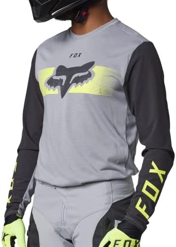 Detailed view of the Fox Racing Ranger off-road jersey athletic collar design