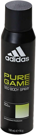 Adidas Pure Game body spray 150ml bottle close up