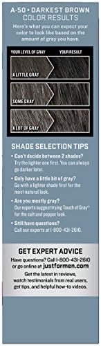 Just For Men Easy Comb-In Color box back view for men