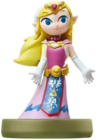 Close-up detail of the gold base and royal ornamentation on the Princess Zelda gaming figure.