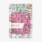 Magnetic closure detail on kwmobile neon pink e-reader cover