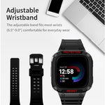 Premium replacement sports band with stainless steel clasp close up view