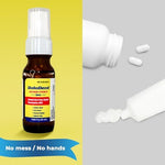Compact zero point five fluid ounce DOLODENT spray bottle for on-the-go canker sore relief